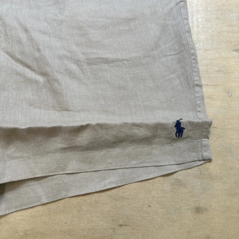 Polo Ralph Lauren Classic Fit Shorts Big & Tall Size 4XB NWT BEIGE Stretch Linen